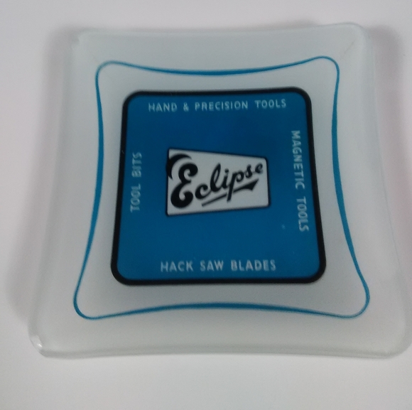 MENS TRINKET DISH ECLIPSE TOOLS  GLASS GENTLEMEN'S T VINTAGE - Picture 4 of 10